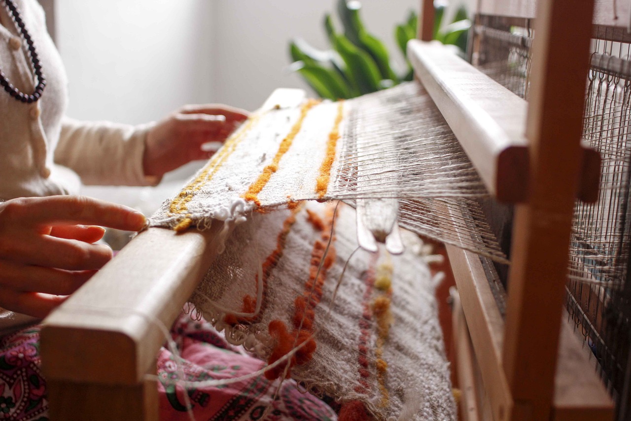 loom, weaving, thread